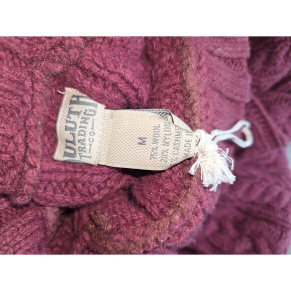 Duluth Trading Co. Womens Cable Knit Turtleneck Sweater Wool & Cashmere Blend Si - Picture 5 of 7